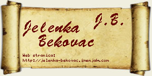 Jelenka Bekovac vizit kartica